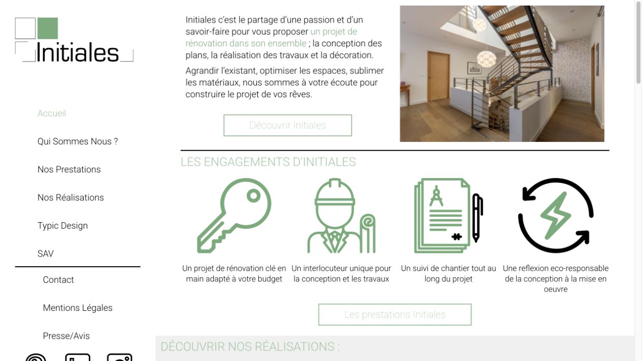 Capture du site de Initiales