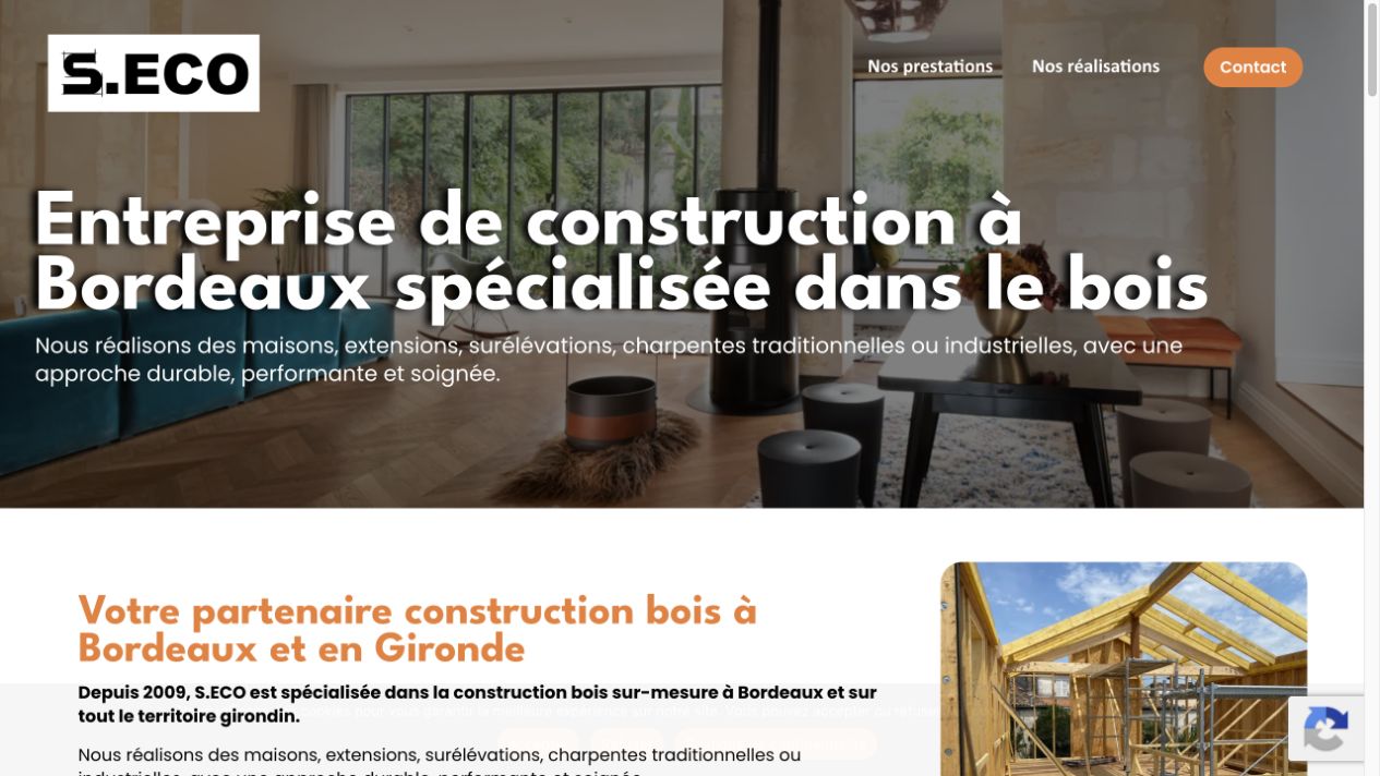 Capture du site de S.ECO