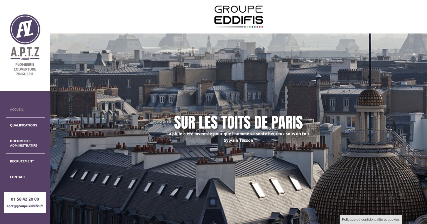 Capture du site de APTZ